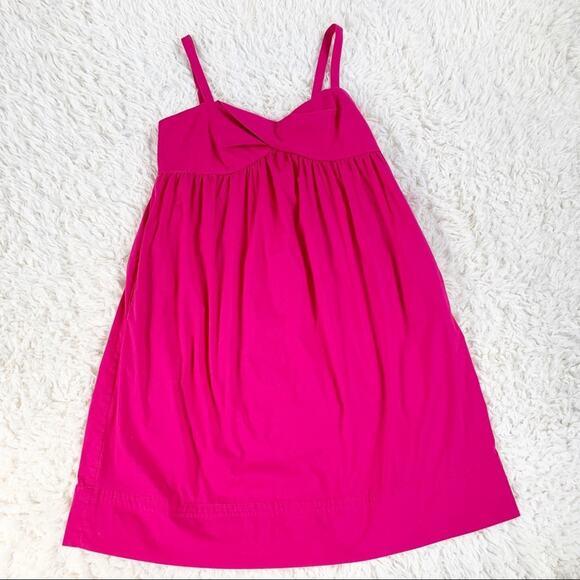 BANANA REPUBLIC Pink Pleated Twist Summer Swing Dress size 2 - Picture 5 of 11